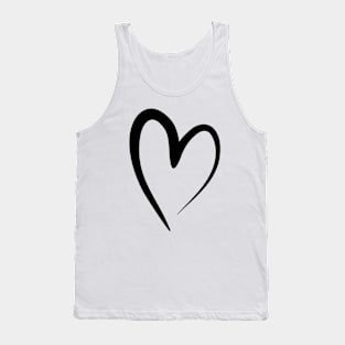 Heart black shape Tank Top